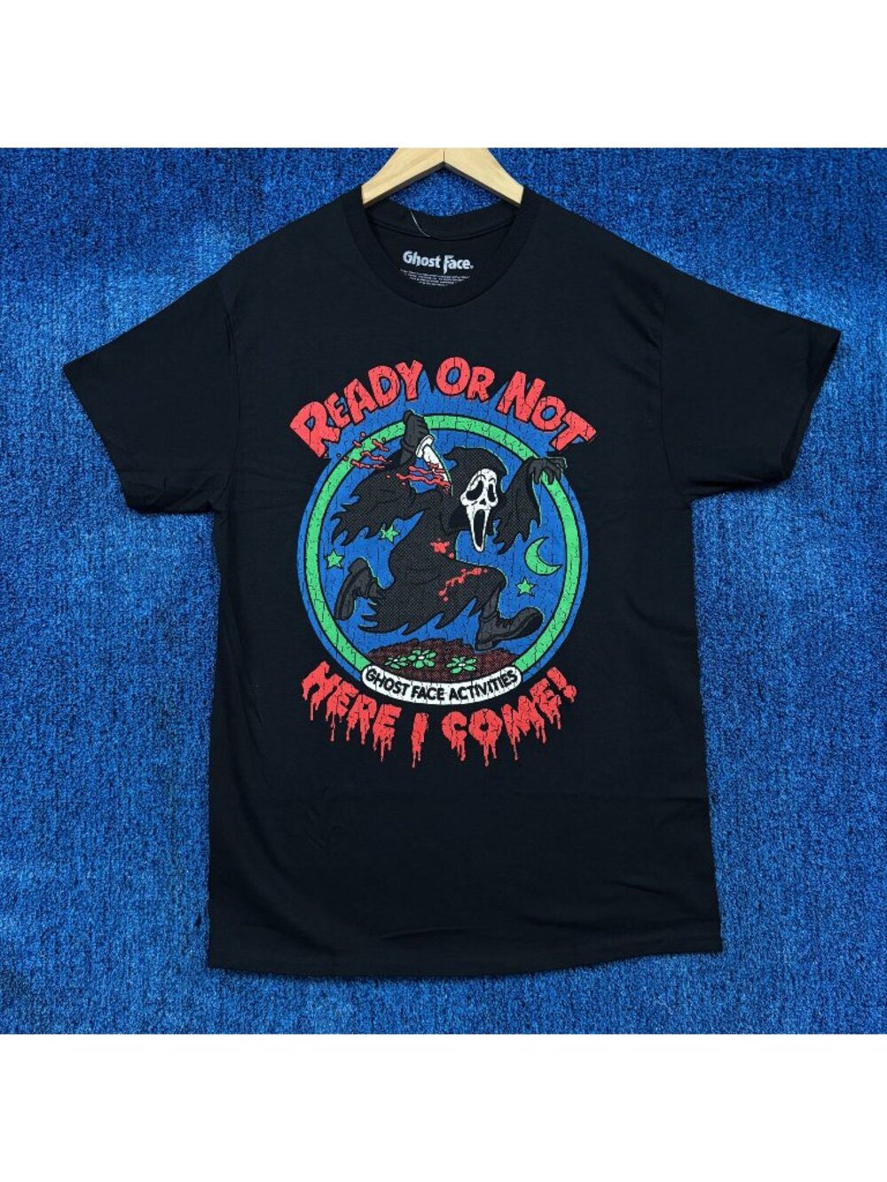 Scream Ready Or Not Ghost Face Horror Movie T-shirt Size Medium